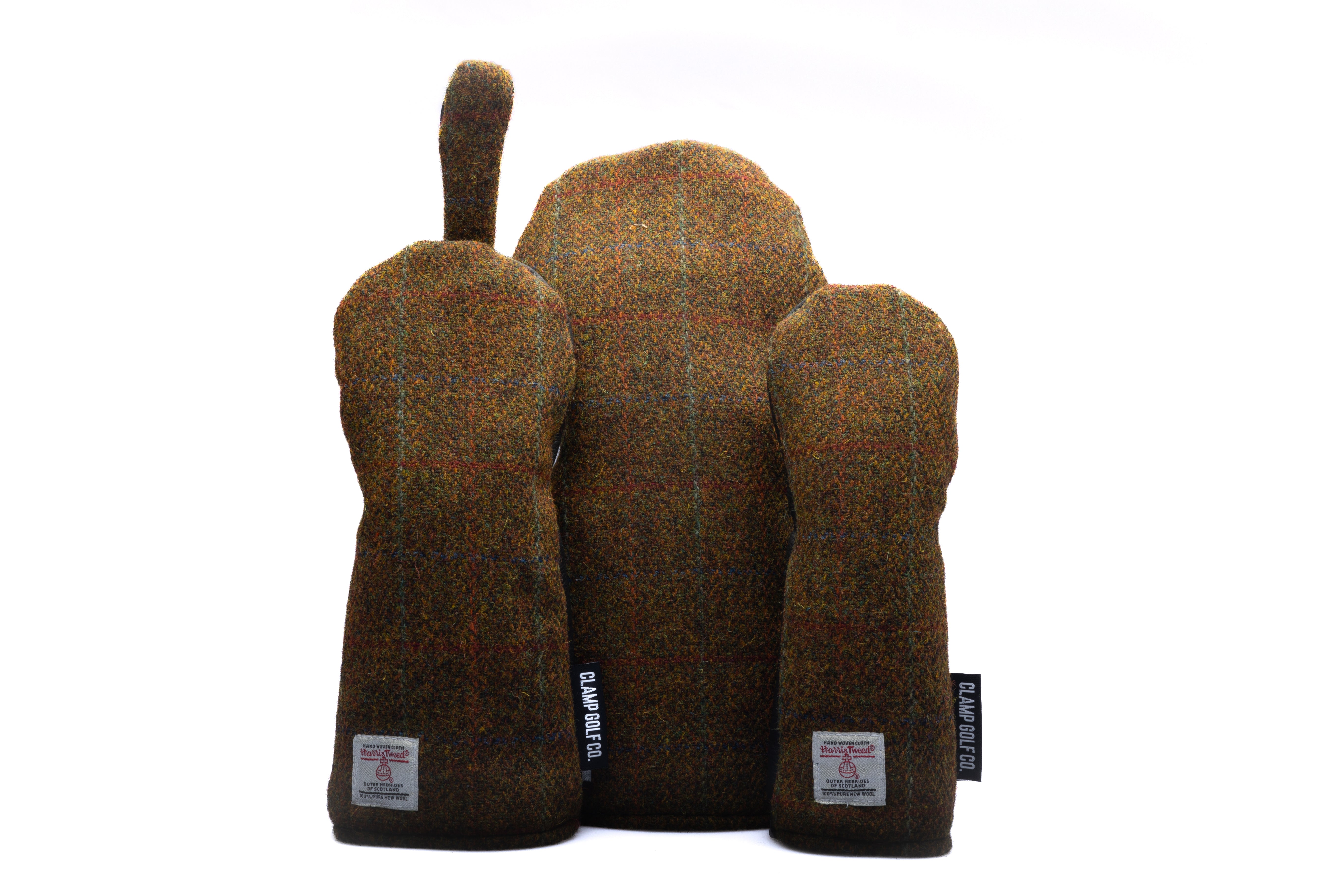 Rust and Green Mix with Blue and Green Overchecks Harris Tweed® Headcovers