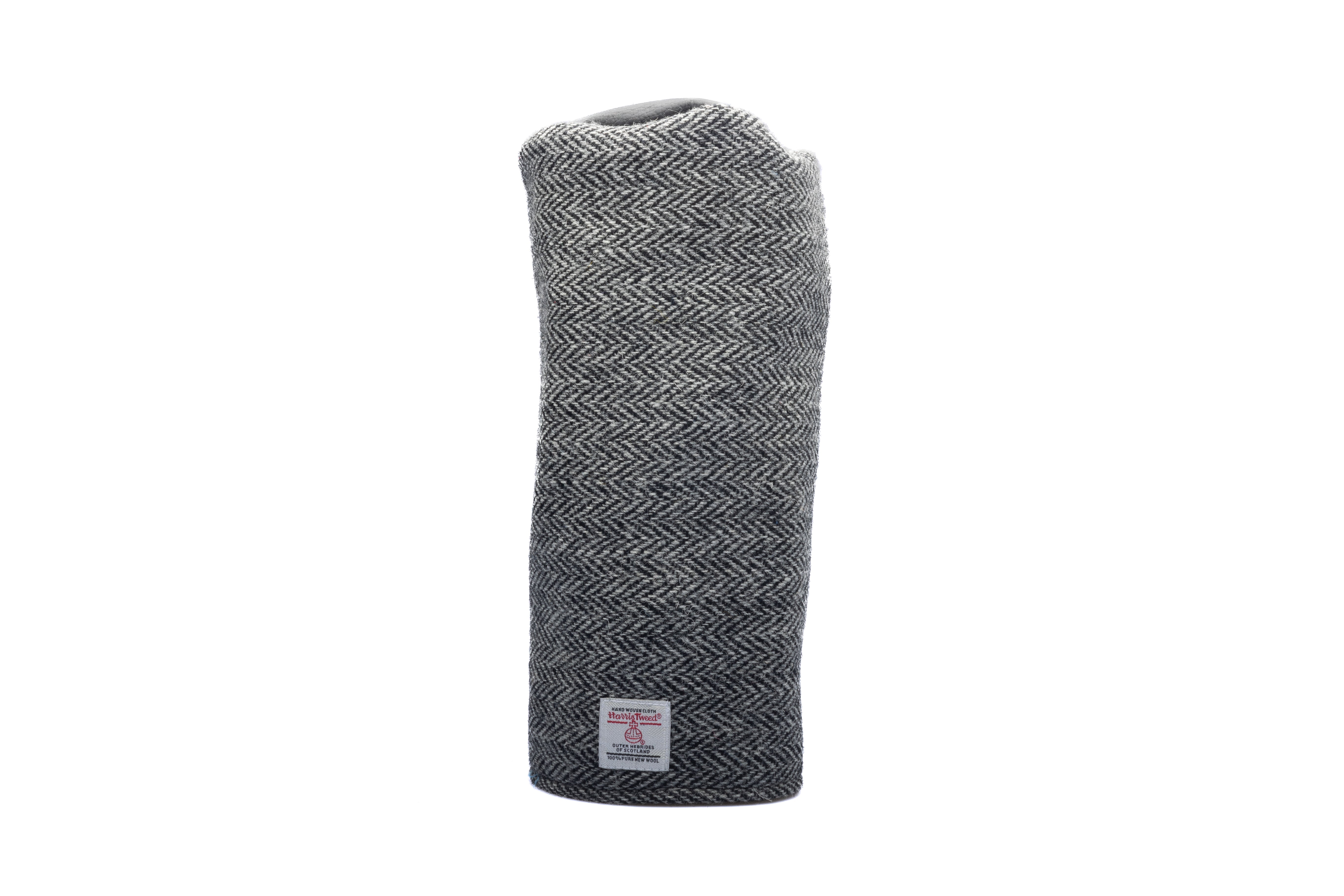 Black and Grey Herringbone Harris Tweed® Headcovers