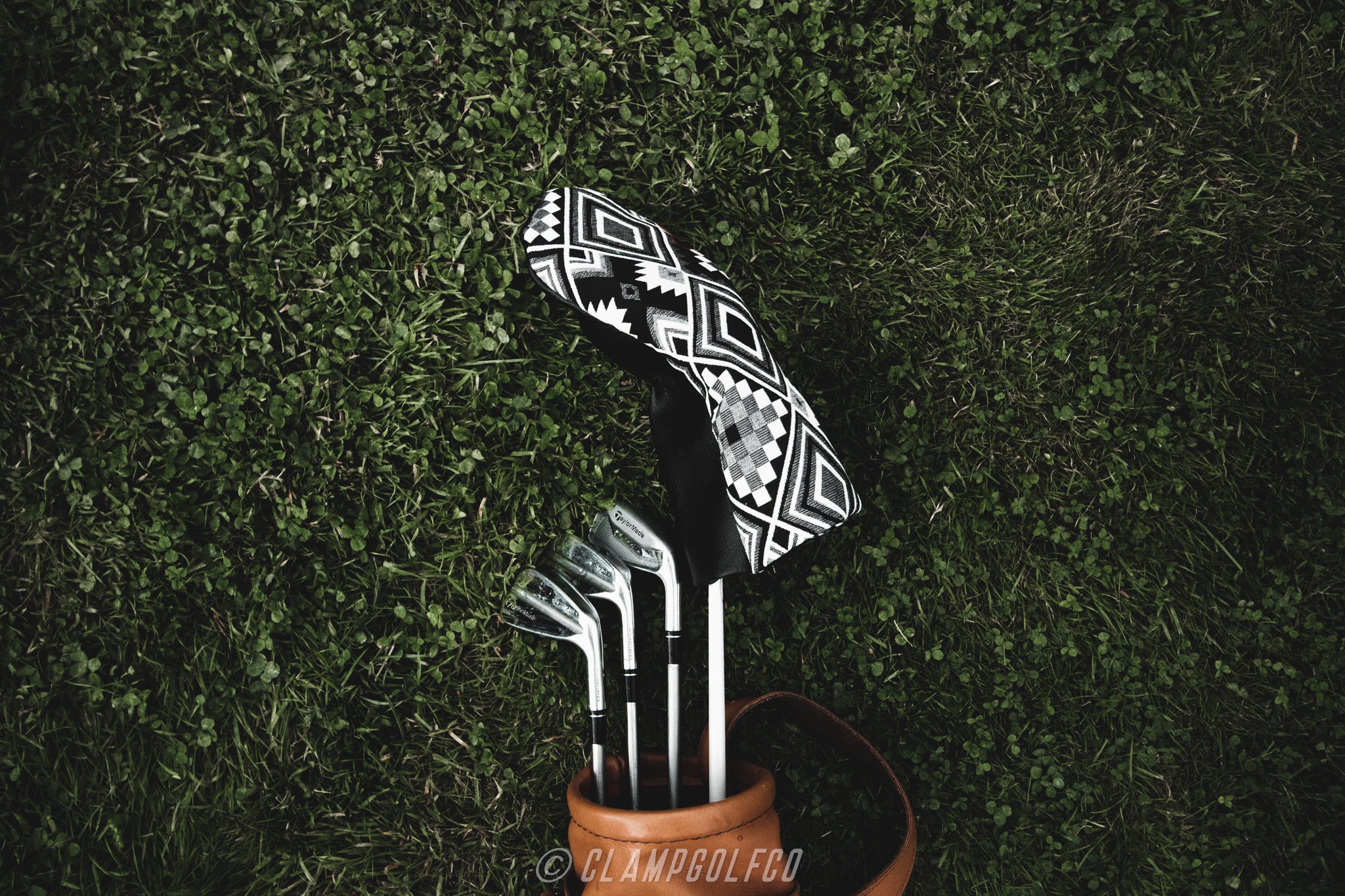 Black and white aztec headcovers