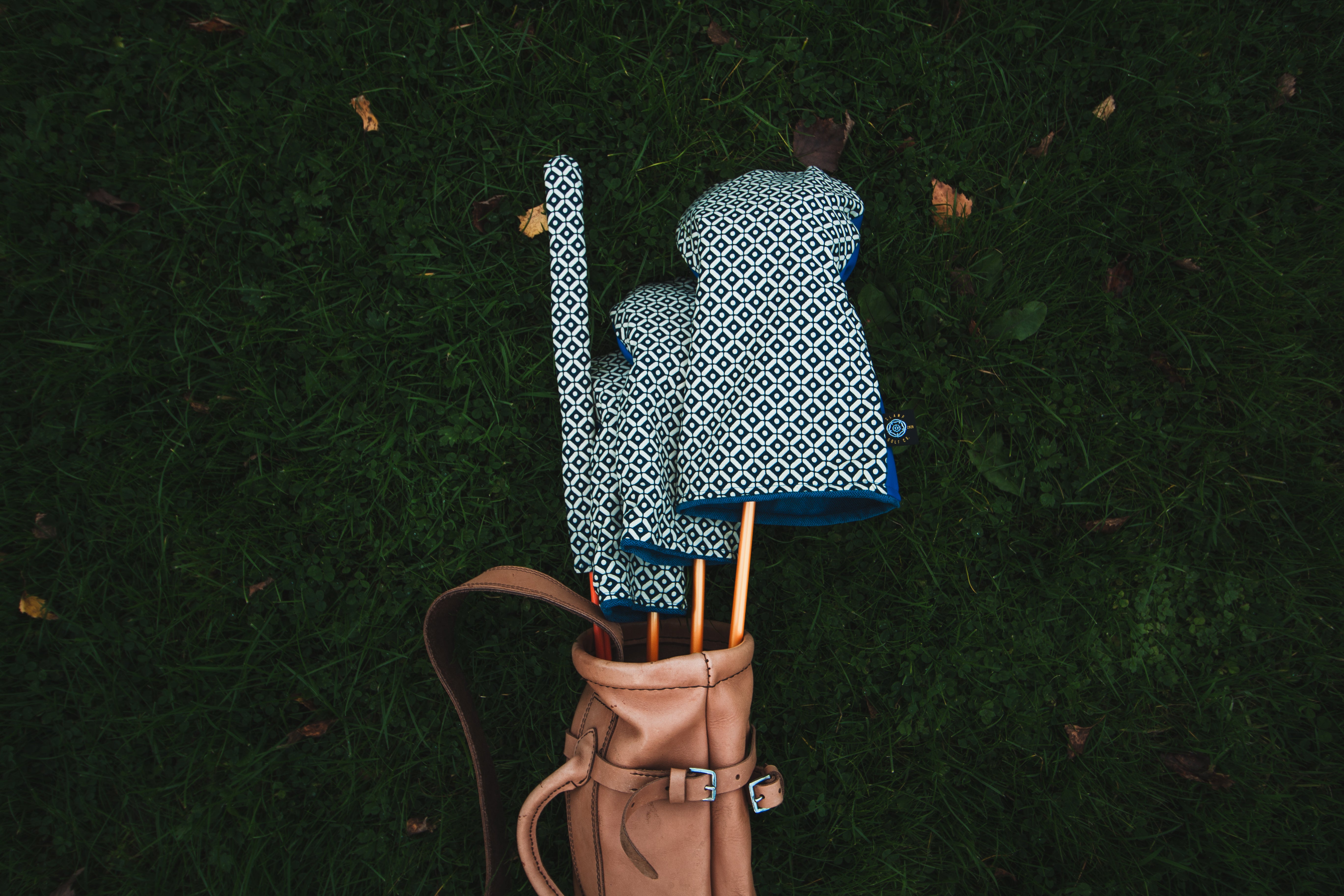 Blue Patterned Headcovers