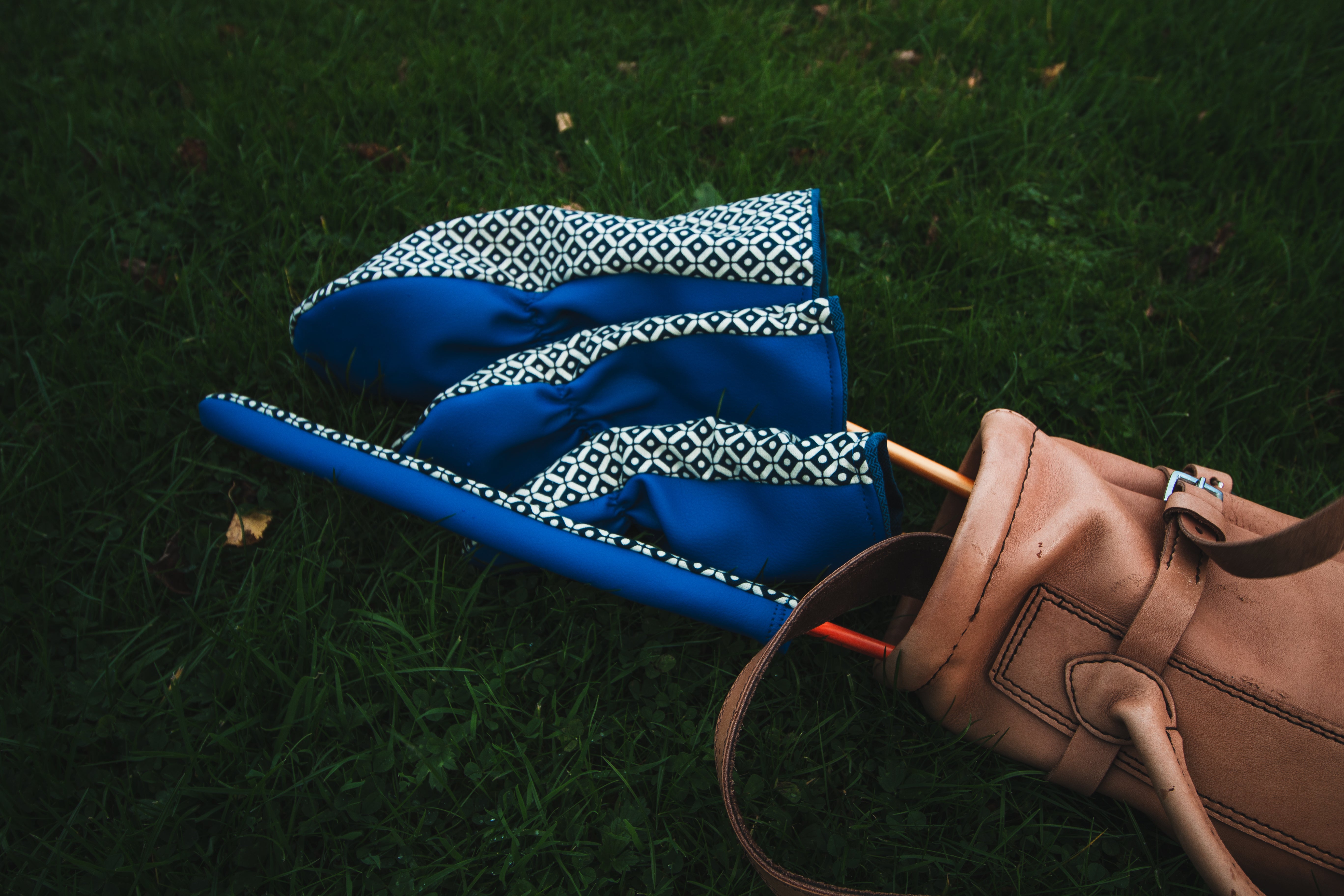 Blue Patterned Headcovers