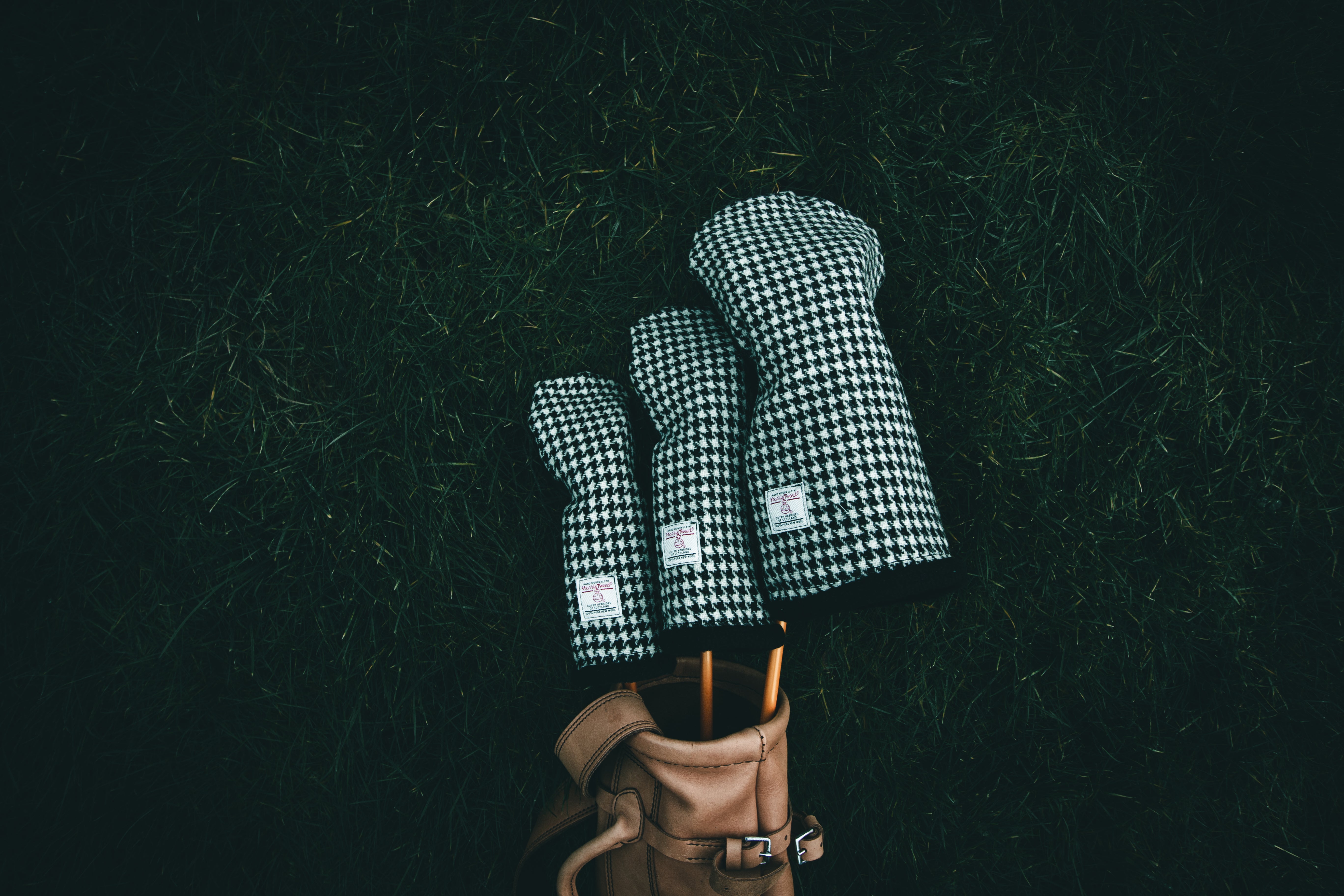 Houndstooth Harris Tweed® Headcovers